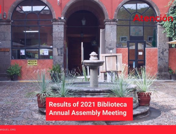 Results of 2021 Biblioteca Annual Assembly Meeting