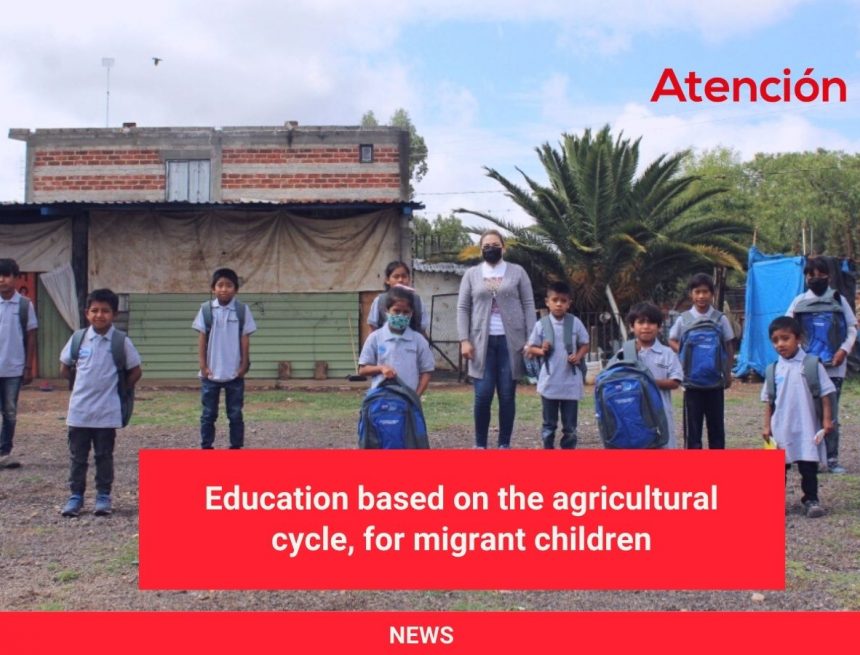 Education based on the agricultural cycle, for migrant children