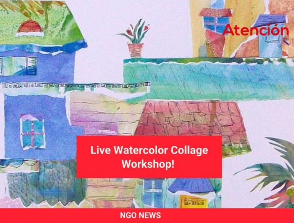 Live Watercolor Collage Workshop!